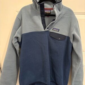 Patagonia Women’s Crewneck Fleece Sweater - Blue and Gray